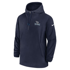 Tennessee Titans Sideline Half-Zip Hoodie - Navy Hoodies