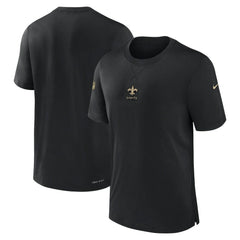 New Orleans Saints 2023 Sideline Performance T-Shirt - Black T-shirts
