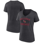 Arizona Cardinals Women's Victory Arch Team V-Neck T-Shirt - Charcoal T-shirts