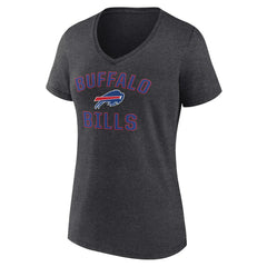 Buffalo Bills Women's Victory Arch Team V-Neck T-Shirt - Charcoal T-shirts
