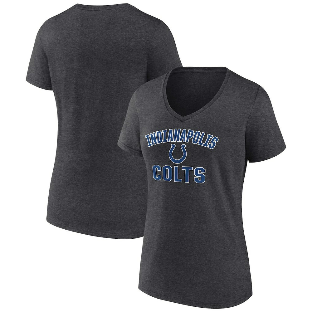 Indianapolis Colts Women's Victory Arch Team V-Neck T-Shirt - Charcoal T-shirts