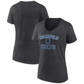 Indianapolis Colts Women's Victory Arch Team V-Neck T-Shirt - Charcoal T-shirts