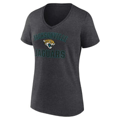 Jacksonville Jaguars Women's Victory Arch Team V-Neck T-Shirt - Charcoal T-shirts