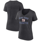 New York Giants Women's Victory Arch Team V-Neck T-Shirt - Charcoal T-shirts