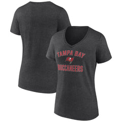 Tampa Bay Buccaneers Women's Victory Arch Team V-Neck T-Shirt - Charcoal T-shirts