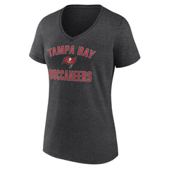 Tampa Bay Buccaneers Women's Victory Arch Team V-Neck T-Shirt - Charcoal T-shirts