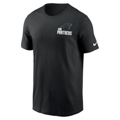 Carolina Panthers Blitz Essential T-Shirt - Black T-shirts