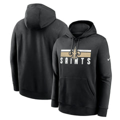 New Orleans Saints Club Fleece Pullover Hoodie - Black Hoodies