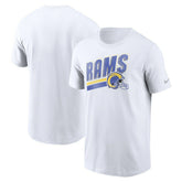 Los Angeles Rams Essential Blitz Lockup T-Shirt - White T-shirts