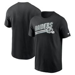 Las Vegas Raiders Essential Blitz Lockup T-Shirt - Black T-shirts
