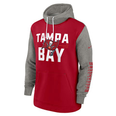 Tampa Bay Buccaneers Fashion Color Block Pullover Hoodie - Red Hoodies