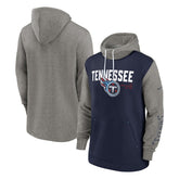 Tennessee Titans Fashion Color Block Pullover Hoodie - Navy Hoodies