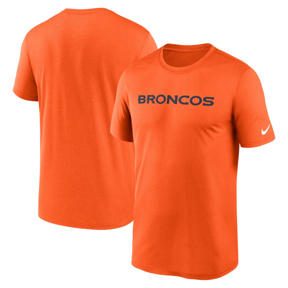 Denver Broncos Legend Wordmark Performance T-Shirt - Orange T-shirts