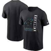 Carolina Panthers Lockup Essential T-Shirt - Black T-shirts