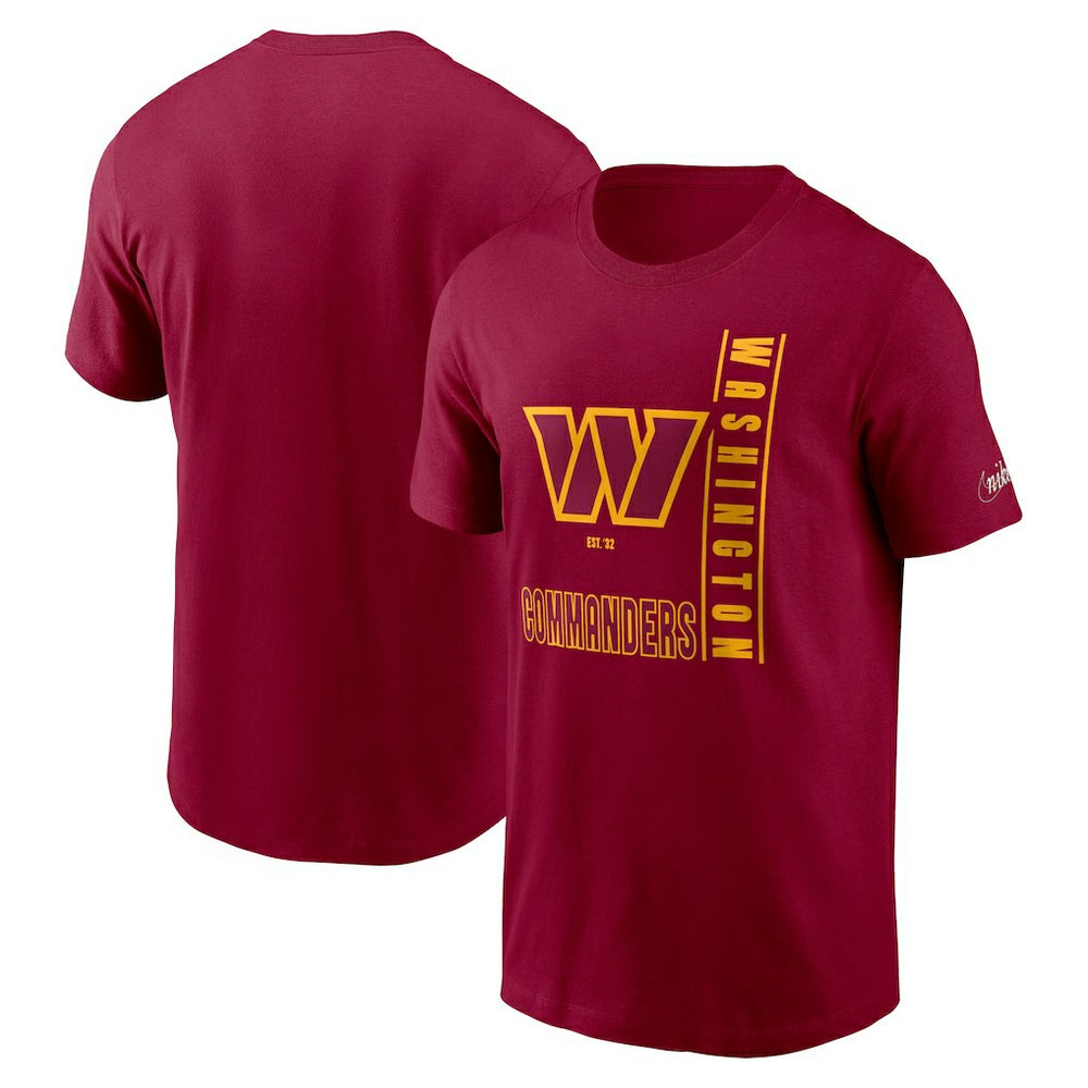 Washington Commanders Lockup Essential T-Shirt - Burgundy T-shirts