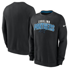 Carolina Panthers Rewind Club Pullover Sweatshirt - Black Pullover