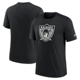 Las Vegas Raiders Rewind Logo Tri-Blend T-Shirt - Black T-shirts