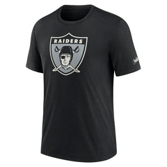 Las Vegas Raiders Rewind Logo Tri-Blend T-Shirt - Black T-shirts