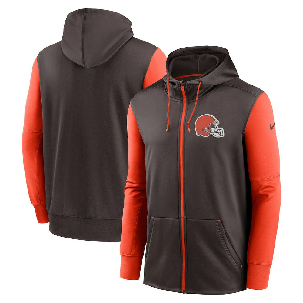 Cleveland Browns Performance Full-Zip Hoodie - Brown Hoodies