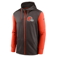 Cleveland Browns Performance Full-Zip Hoodie - Brown Hoodies