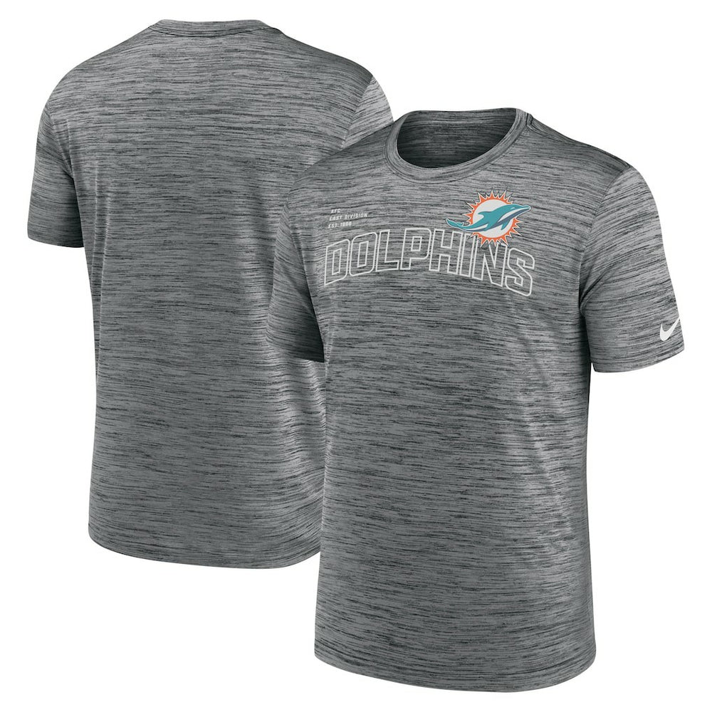 Miami Dolphins Velocity Arch Performance T-Shirt - Anthracite T-shirts