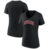 Chicago Bulls Women's Alternate Logo V-Neck T-Shirt Black