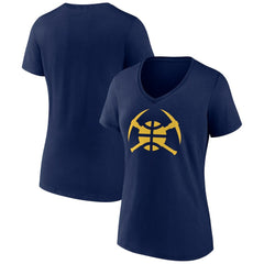 Denver Nuggets Women's Alternate Logo V-Neck T-Shirt Navy