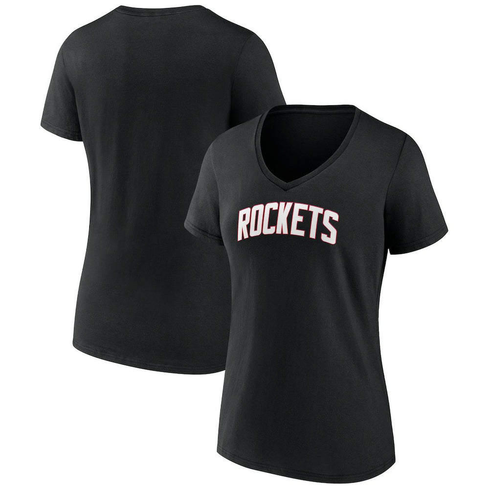 Houston Rockets Women's Alternate Logo V-Neck T-Shirt Black