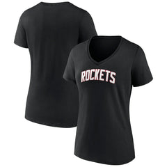 Houston Rockets Women's Alternate Logo V-Neck T-Shirt Black