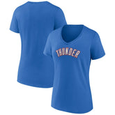 Oklahoma City Thunder Women's Alternate Logo V-Neck T-Shirt Blue outlet