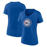 Philadelphia 76ers Women's Alternate Logo V-Neck T-Shirt Royal