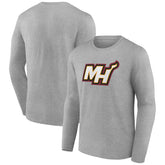 Miami Heat Alternate Logo Long Sleeve T-Shirt Gray outlet