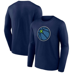 Minnesota Timberwolves Alternate Logo Long Sleeve T-Shirt Navy