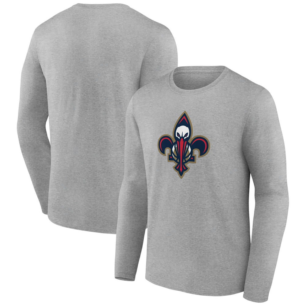 New Orleans Pelicans Alternate Logo Long Sleeve T-Shirt Gray outlet