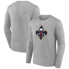 New Orleans Pelicans Alternate Logo Long Sleeve T-Shirt Gray outlet