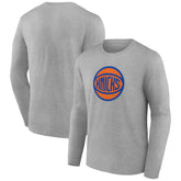 New York Knicks Alternate Logo Long Sleeve T-Shirt Gray