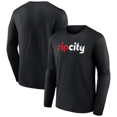Portland Trail Blazers Alternate Logo Long Sleeve T-Shirt Black