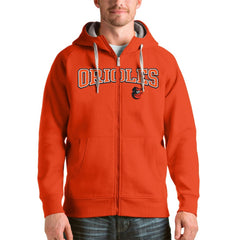 Baltimore Orioles Antigua Team Logo Victory Full-Zip Hoodie - Orange Hoodies