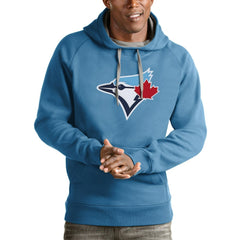 Toronto Blue Jays Antigua Victory Pullover Team Logo Hoodie - Light Blue Hoodies