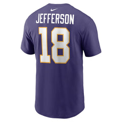 Justin Jefferson Minnesota Vikings Classic Player Name & Number T-Shirt - Purple T-shirts