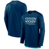 Seattle Kraken Fanatics Authentic Pro Long Sleeve T-Shirt - Deep Sea Blue | US 5100451