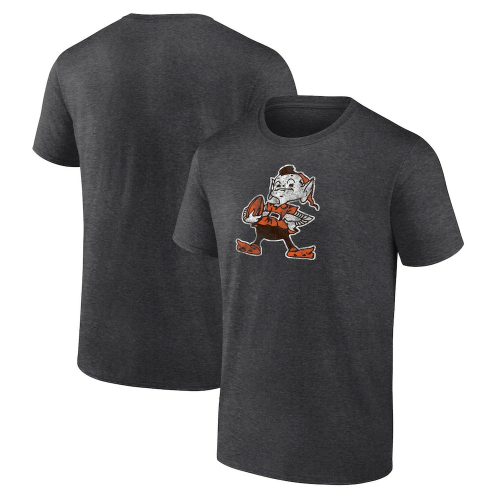 Cleveland Browns Brownie The Elf Throwback Logo T-shirt - Charcoal T-shirts