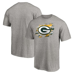 Green Bay Packers True Color T-Shirt - Heather Gray T-shirts