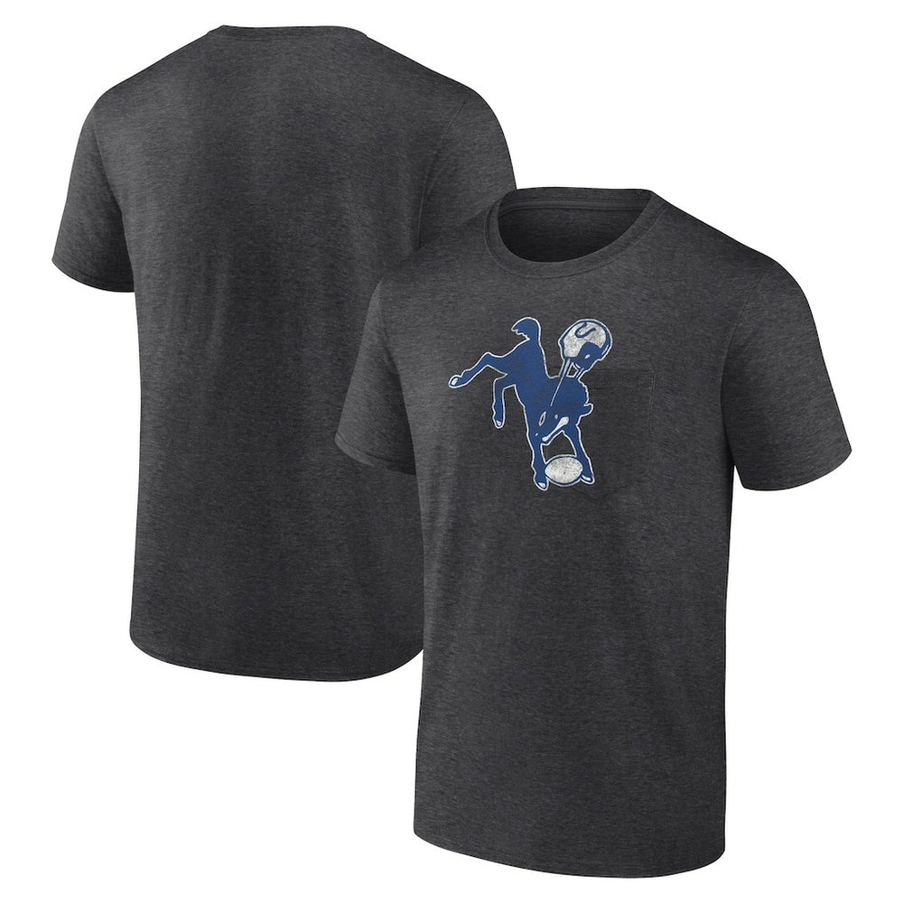 Indianapolis Colts Throwback Logo T-shirt - Charcoal T-shirts