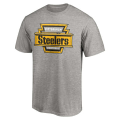 Pittsburgh Steelers Hometown Collection Hot Route T-Shirt - Heather Gray T-shirts