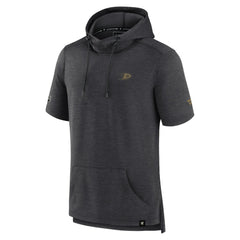 Anaheim Ducks Fanatics Authentic Pro Short Sleeve Pullover Hoodie - Heather Charcoal | US 5101484