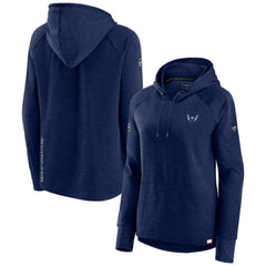 Washington Capitals Fanatics Women's Authentic Pro Pullover Hoodie - Heather Navy | US 5102205