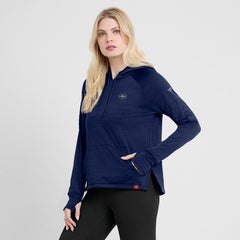 Montreal Canadiens Fanatics Women's Authentic Pro Pullover Hoodie - Heather Navy | US 5102210