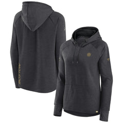Boston Bruins Fanatics Women's Authentic Pro Pullover Hoodie - Heather Charcoal | US 5102223