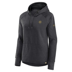 Boston Bruins Fanatics Women's Authentic Pro Pullover Hoodie - Heather Charcoal | US 5102223